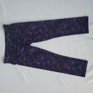 Lululemon Leggings, Crop, Camo Purple - Size 6